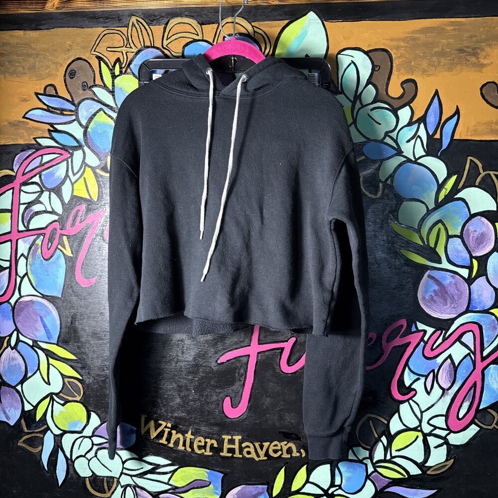 Wild Fable Cropped Hoodie, Black, XS